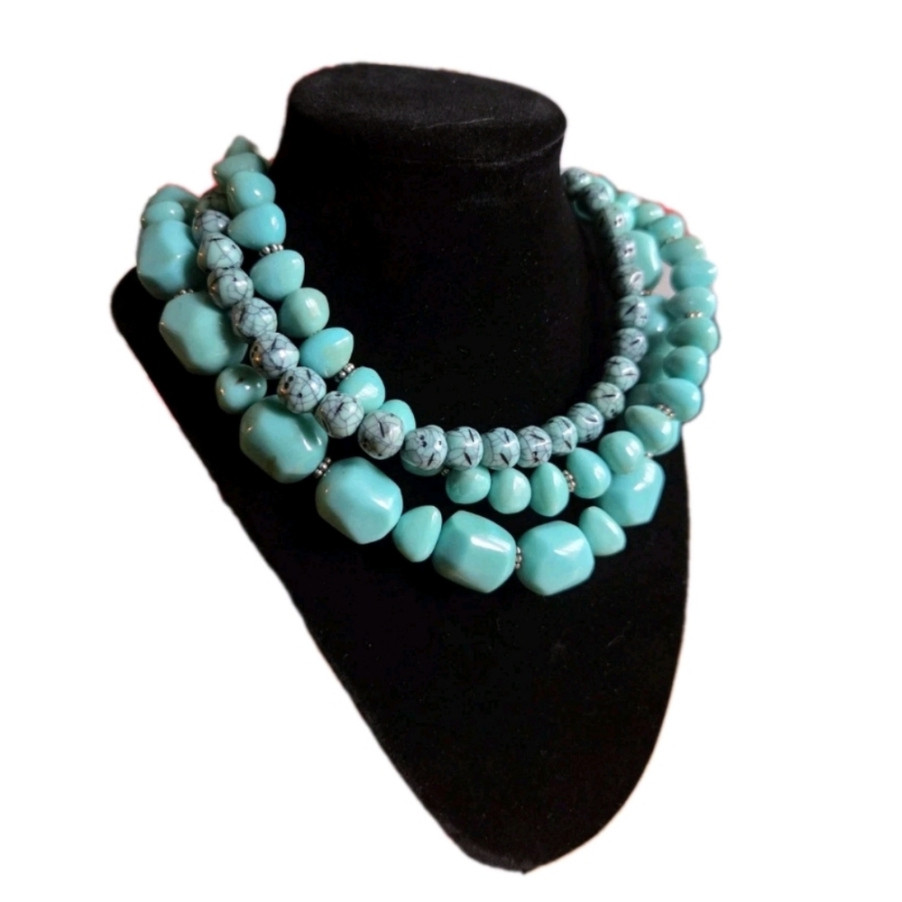 Avon Turquoise Multi-Strand Necklace